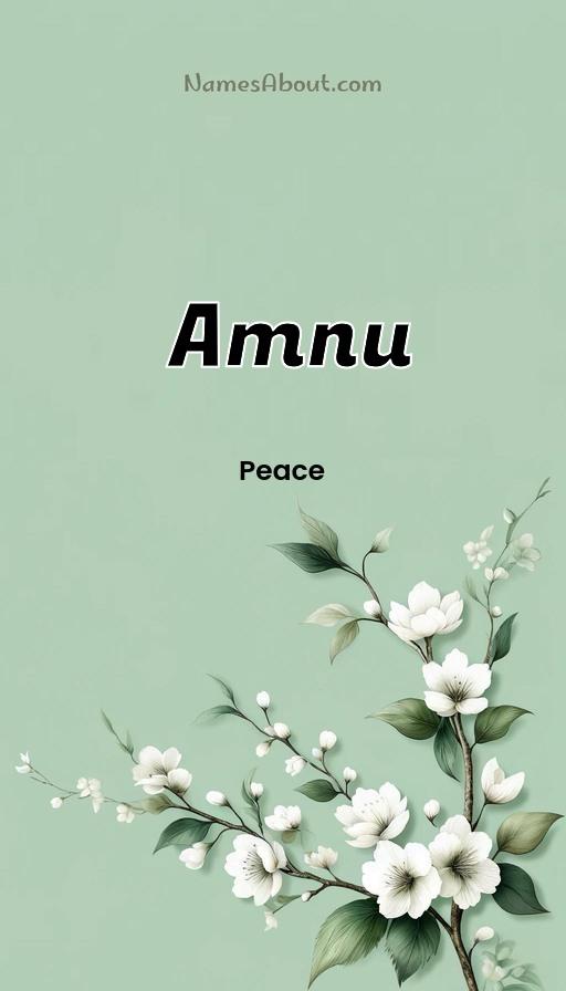 Meaning of Amnu