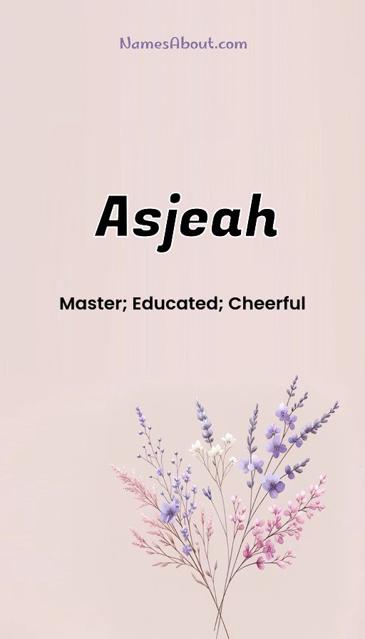 Meaning of Asjeah