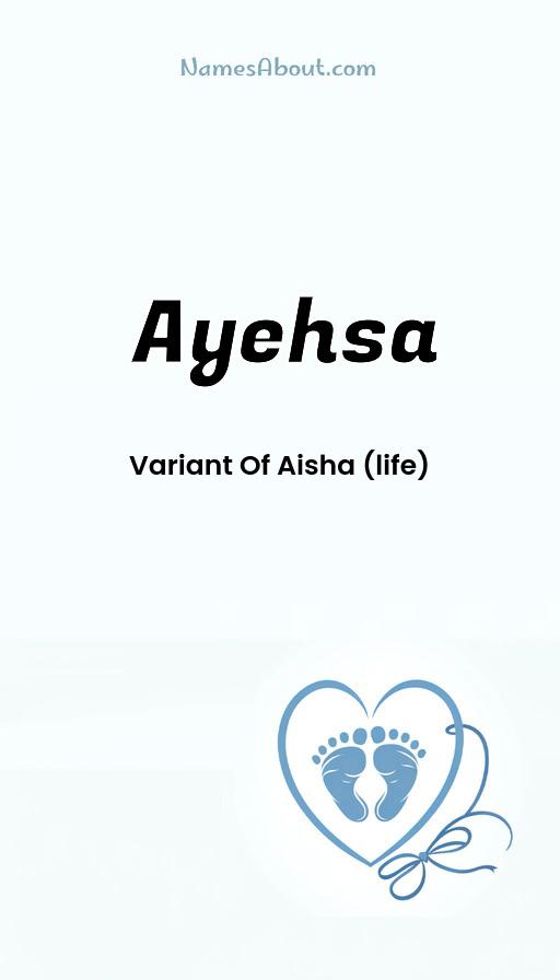 Ayehsa name and meaning