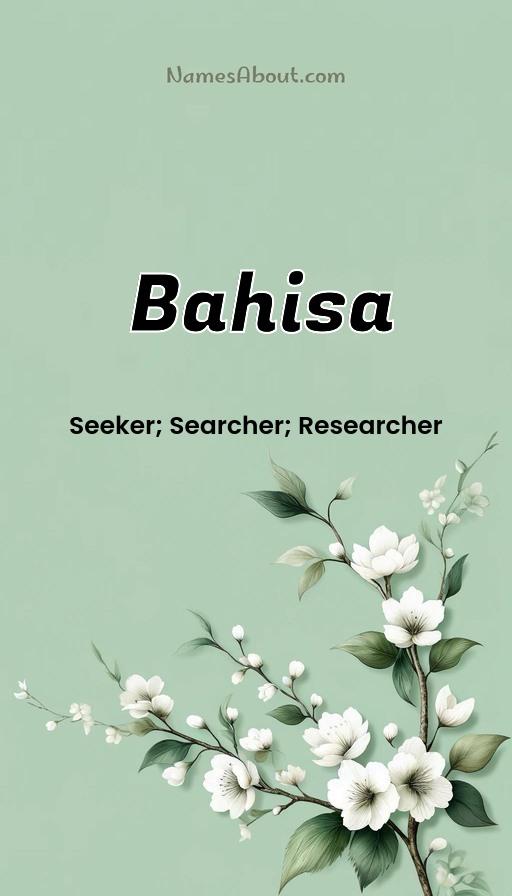 Meaning of Bahisa