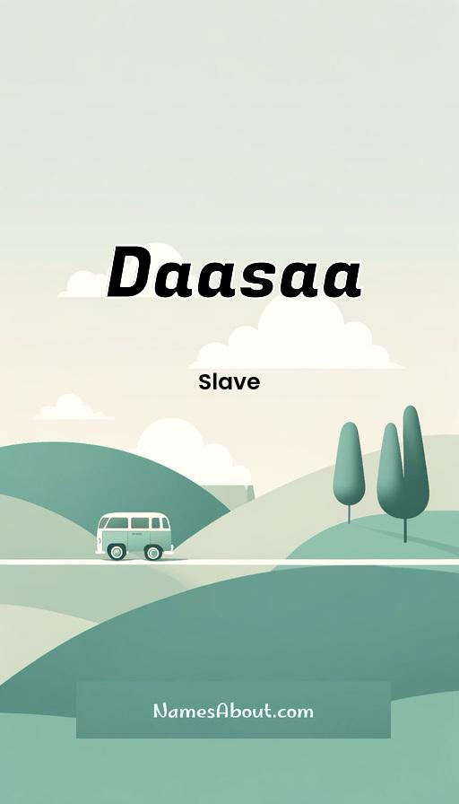 Daasaa name meaning, Meaning of Daasaa, Daasaa name origin, Daasaa name personality, Daasaa name numerology, Daasaa name significance, Daasaa name lucky number, Daasaa name traits, Popularity of Daasaa name, Spiritual meaning of Daasaa, Unique name Daasaa meaning