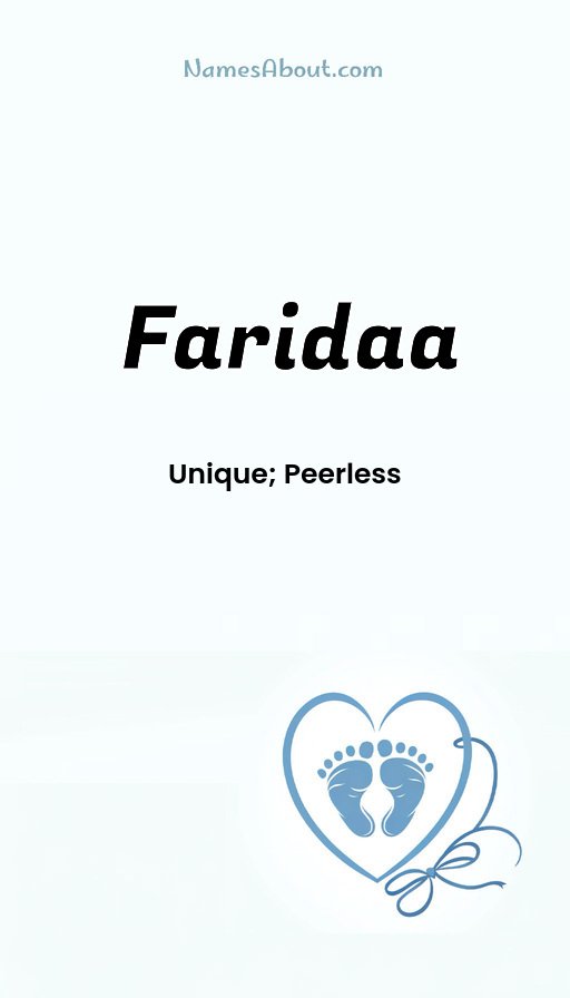 Meaning of Faridaa