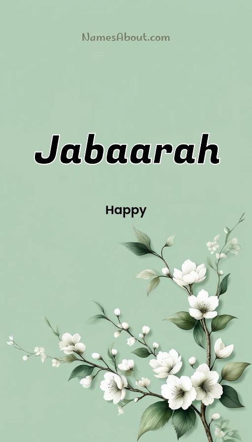 Meaning of Jabaarah