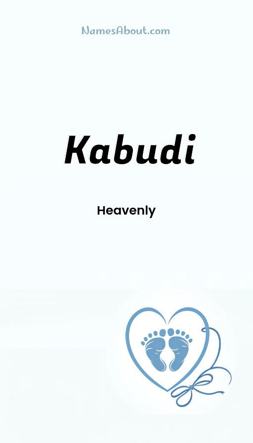 Kabudi name and meaning