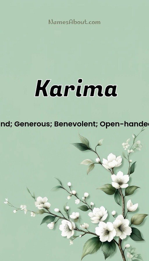 Meaning of Karima
