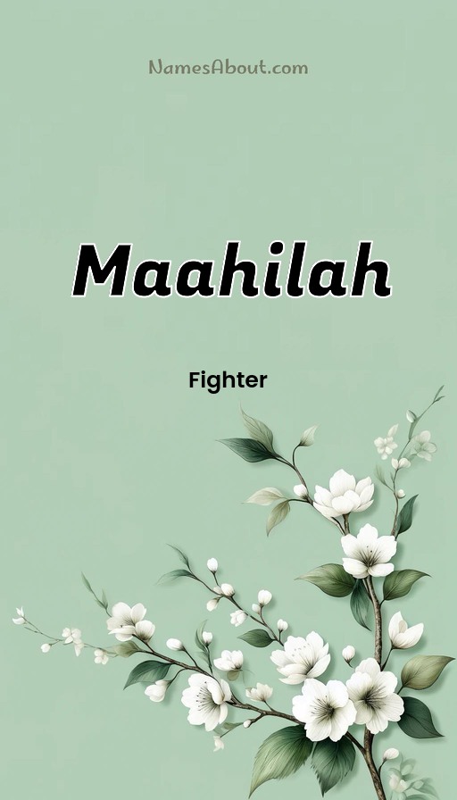 Meaning of Maahilah