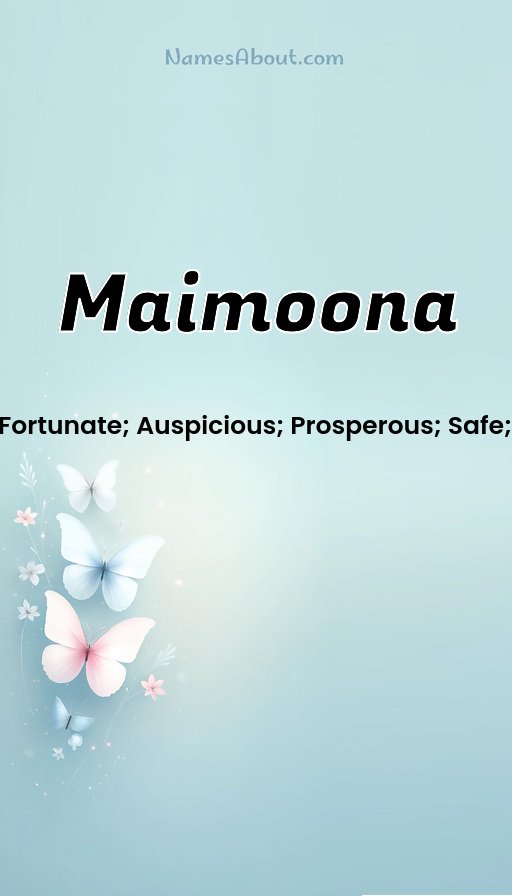 Meaning of Maimoona