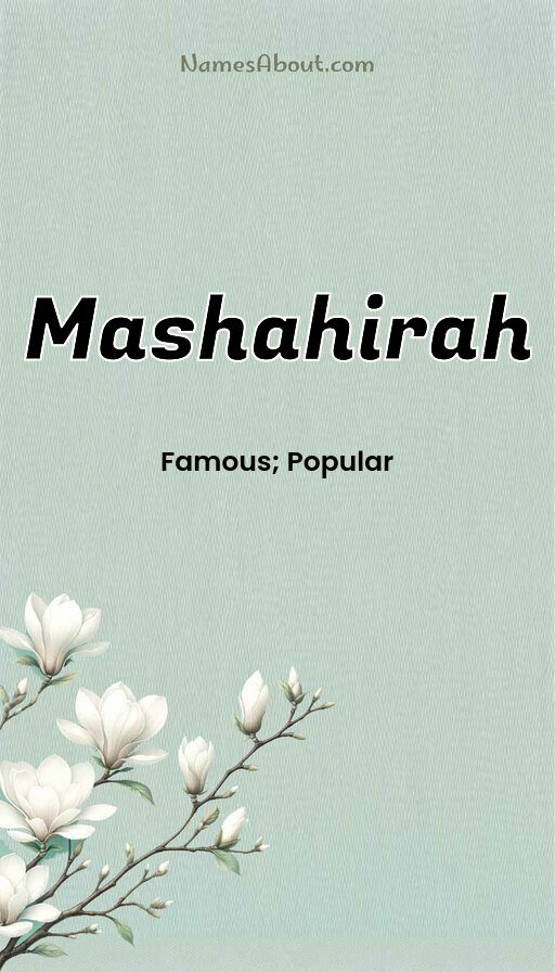 Meaning of Mashahirah