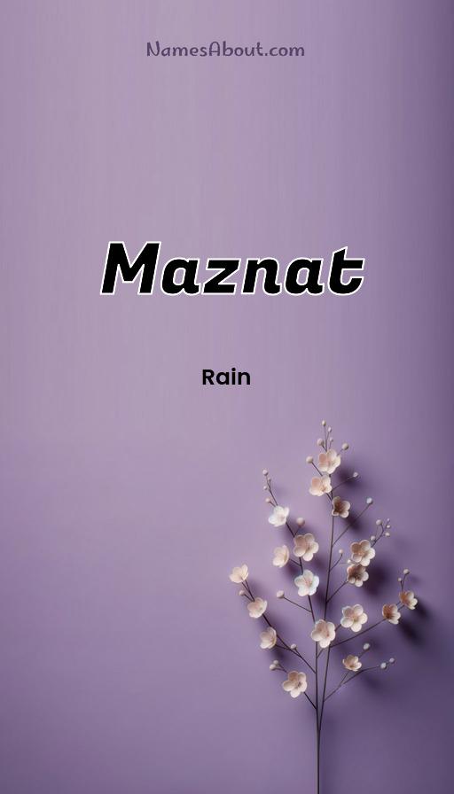 Maznat name and meaning