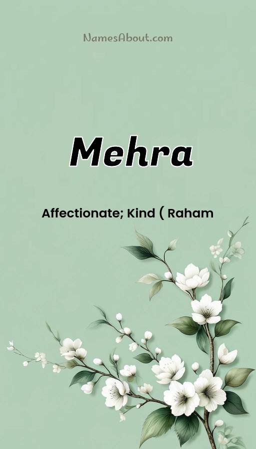 Meaning of Mehra