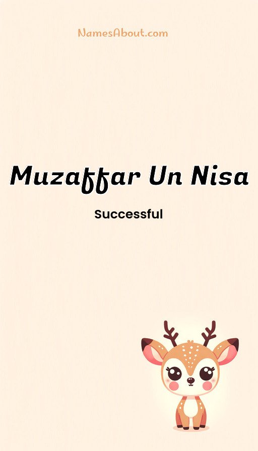 Meaning of Muzaffar un nisa