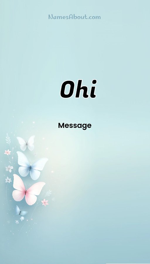 Meaning of Ohi