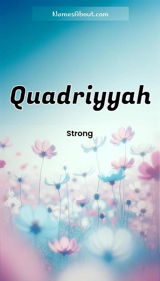 Meaning of Quadriyyah