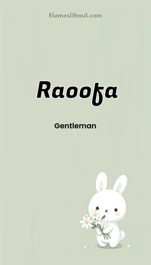 Raoofa name and meaning