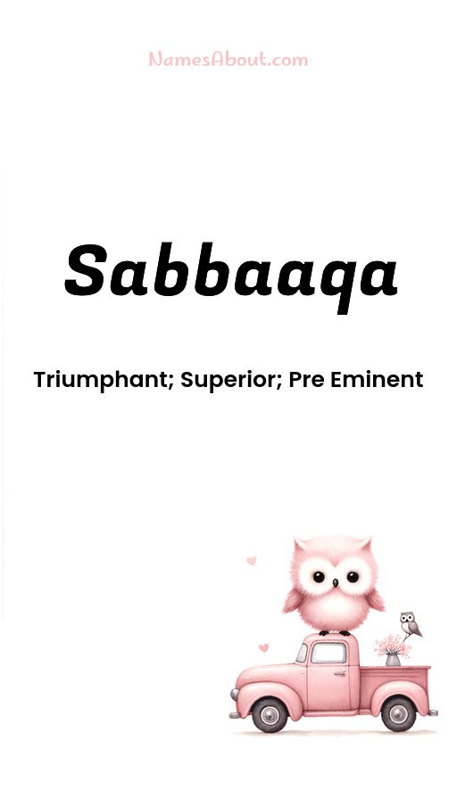Meaning of Sabbaaqa