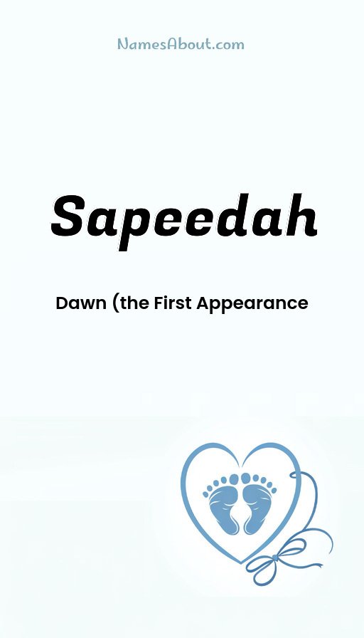 Meaning of Sapeedah