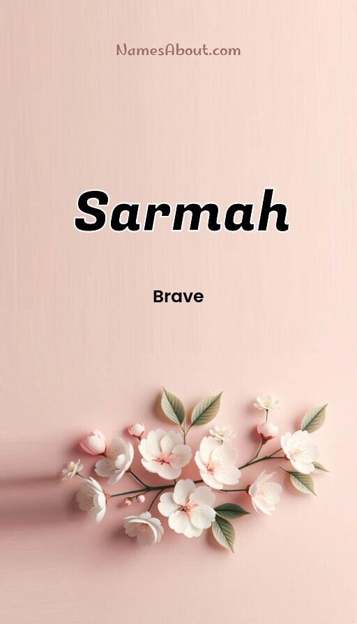 Sarmah name and meaning