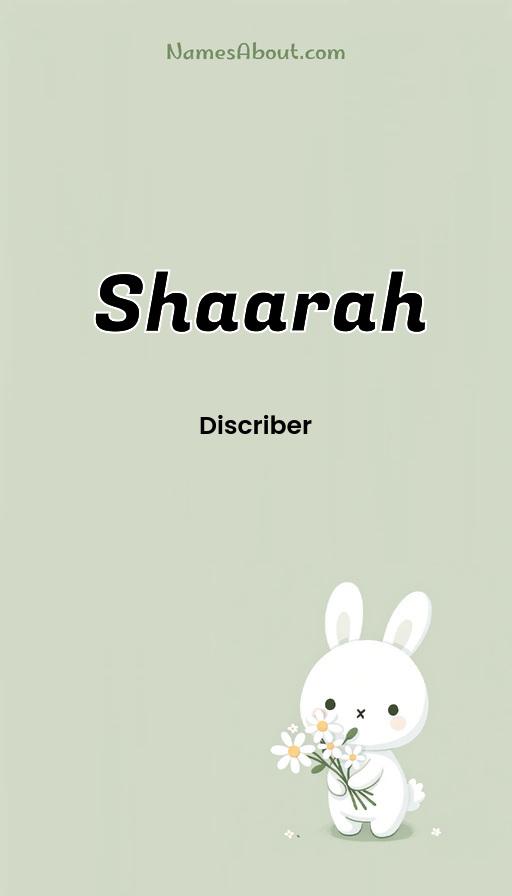 Shaarah name and meaning