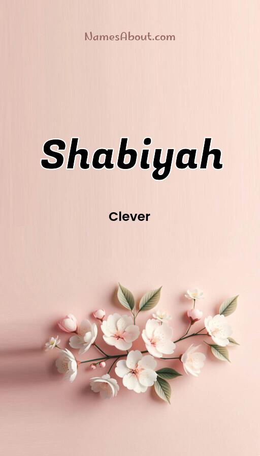 Shabiyah name and meaning