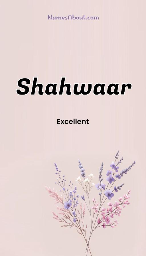 Shahwaar name and meaning