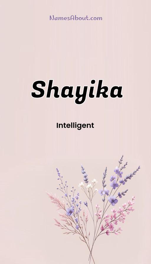 Shayika name and meaning