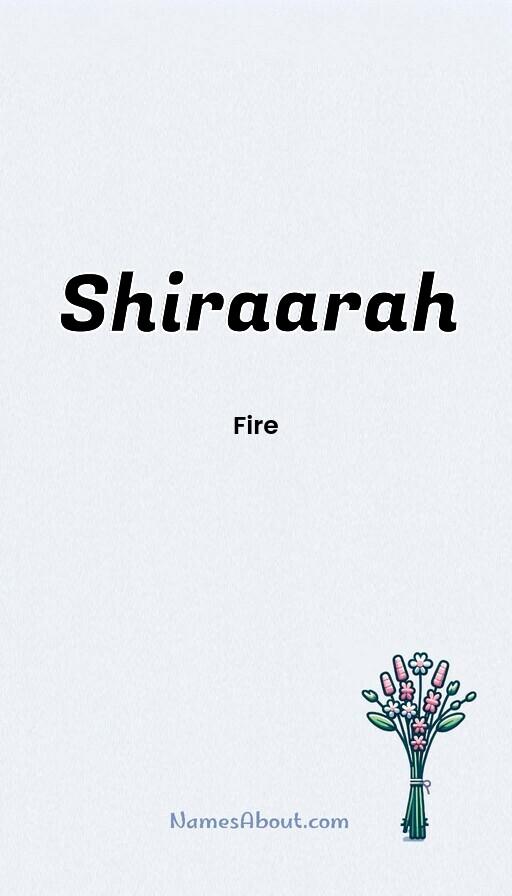 Shiraarah name and meaning