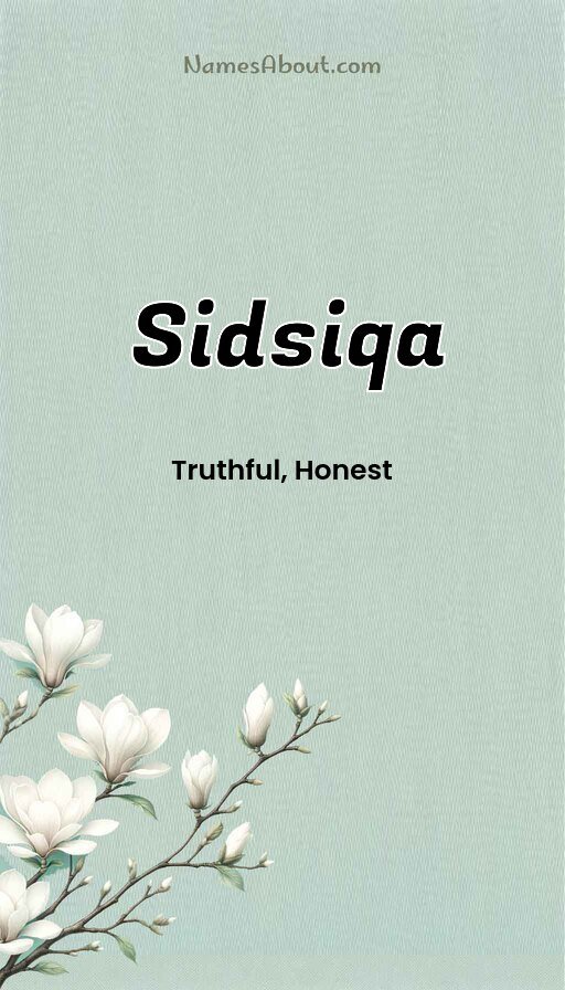 Meaning of Sidsiqa