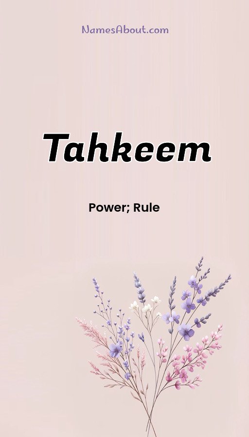 Meaning of Tahkeem