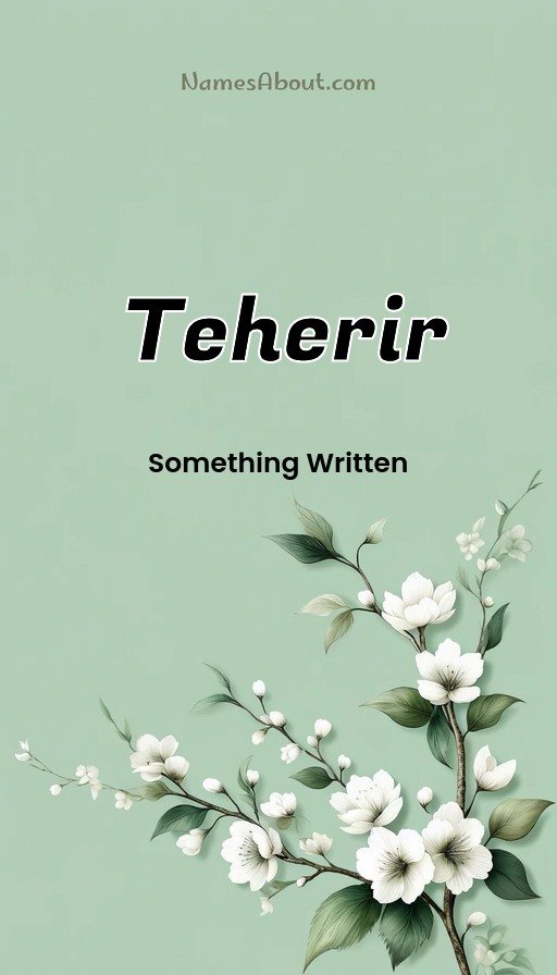 Meaning of Teherir