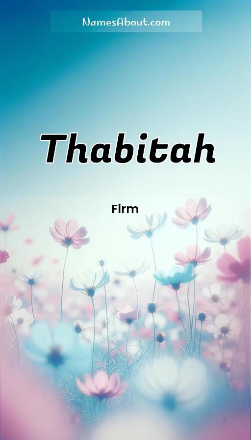 Meaning of Thabitah