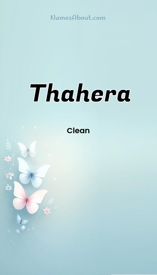 Meaning of Thahera