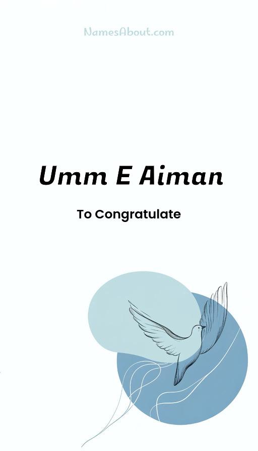 Umm E Aiman name and meaning