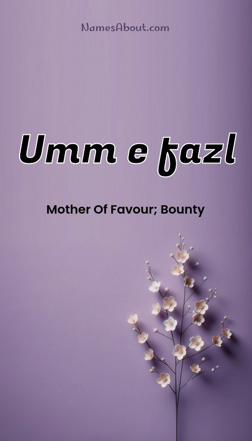 Meaning of Umm e fazl