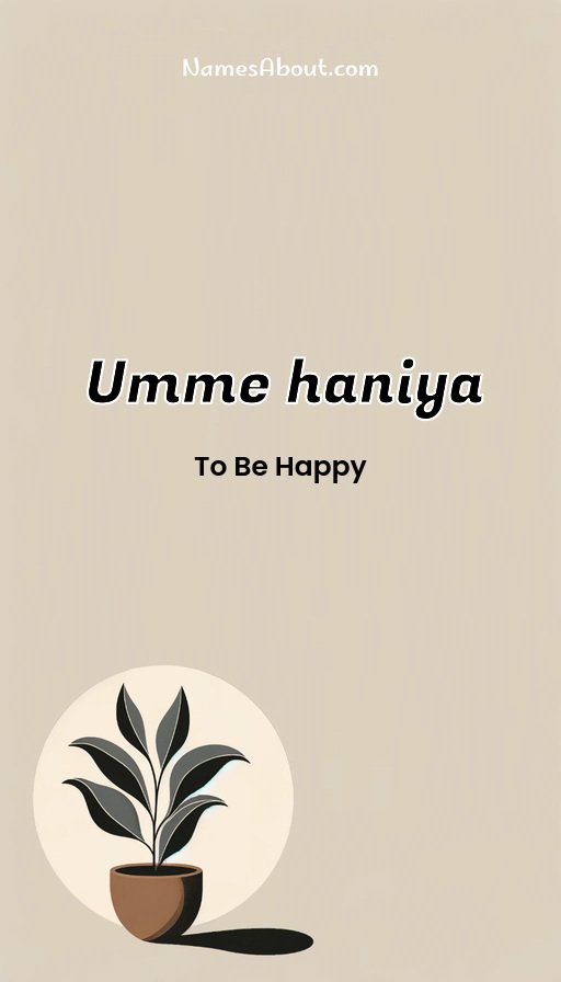 Meaning of Umme haniya
