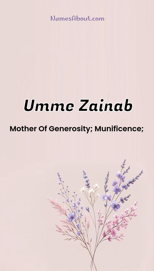 Umme Zainab name and meaning