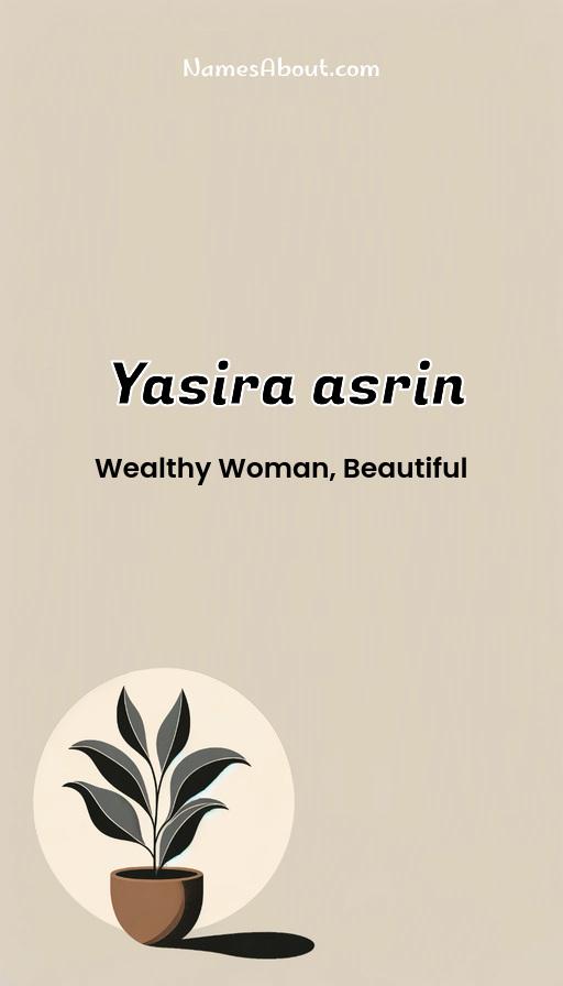 Yasira asrin name and meaning