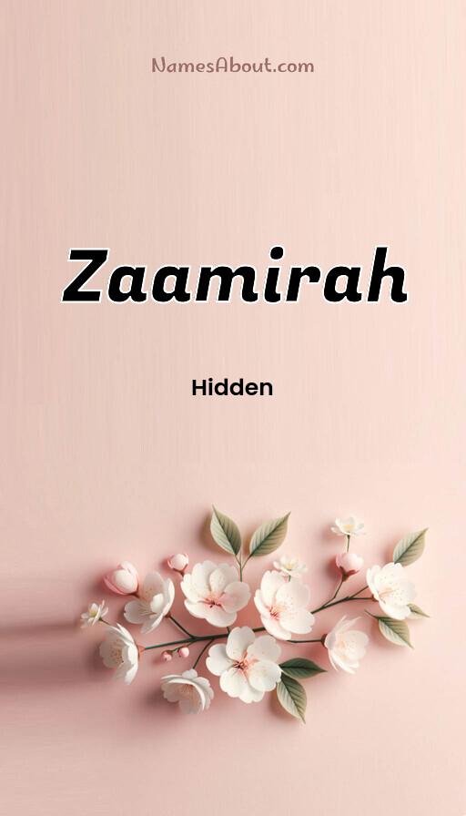 Zaamirah name and meaning