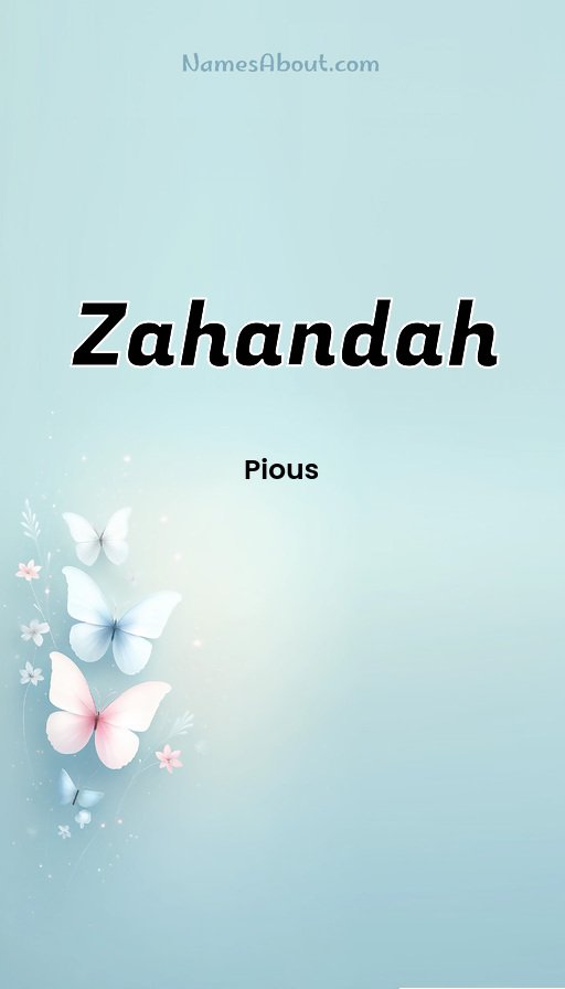 Meaning of Zahandah