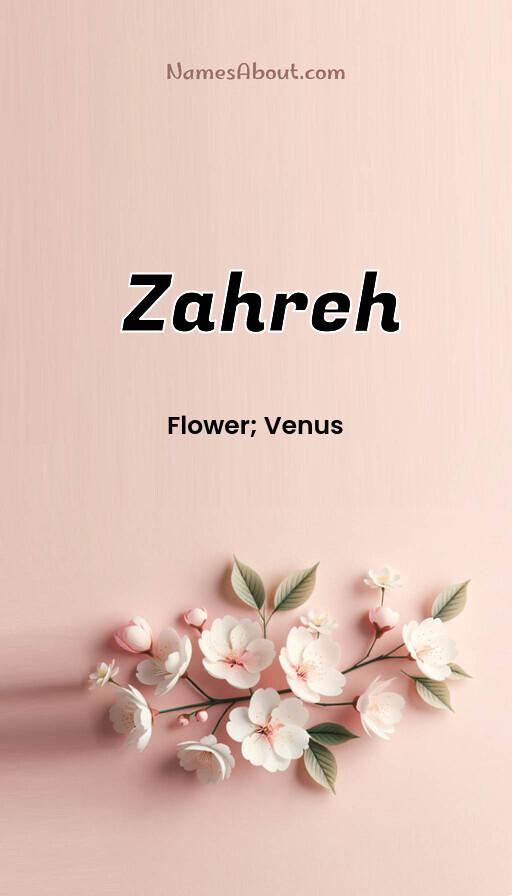 Meaning of Zahreh