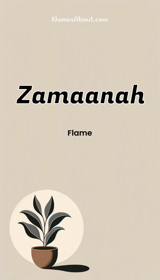 Zamaanah name and meaning