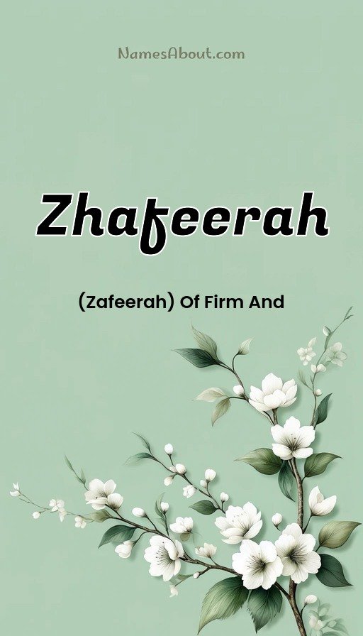 Meaning of Zhafeerah