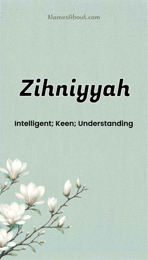 Meaning of Zihniyyah