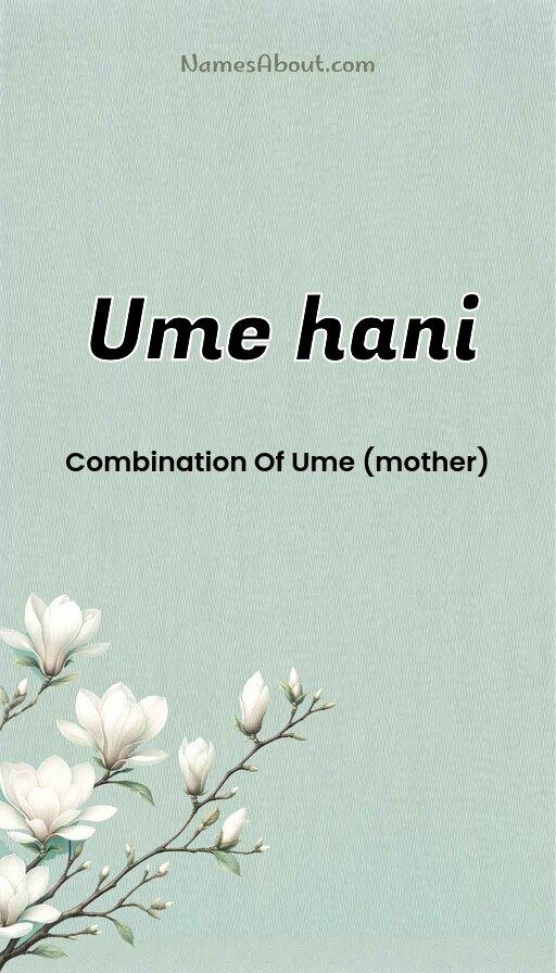 Ume hani name and meaning