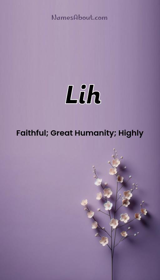 Lih name and meaning