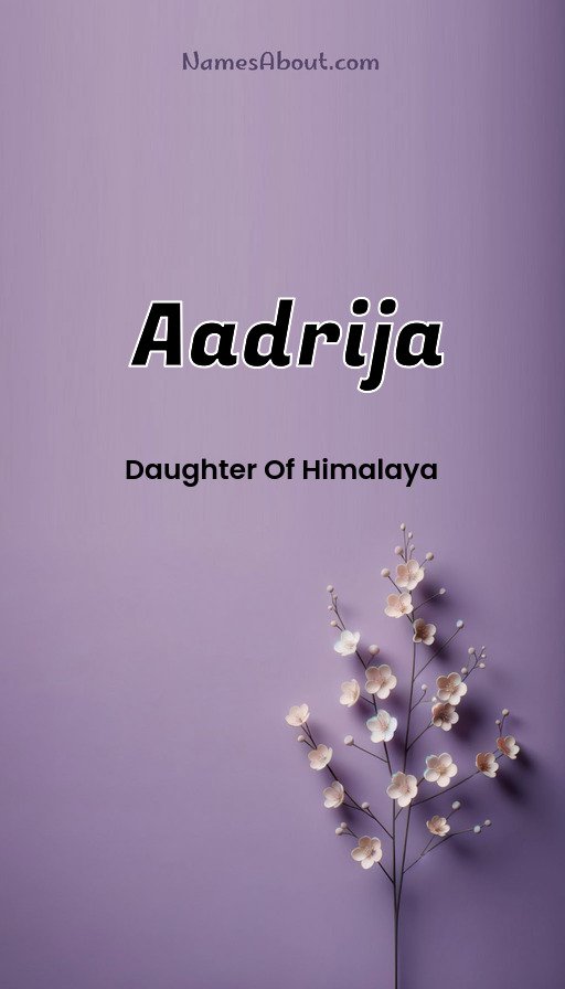 Meaning of Aadrija