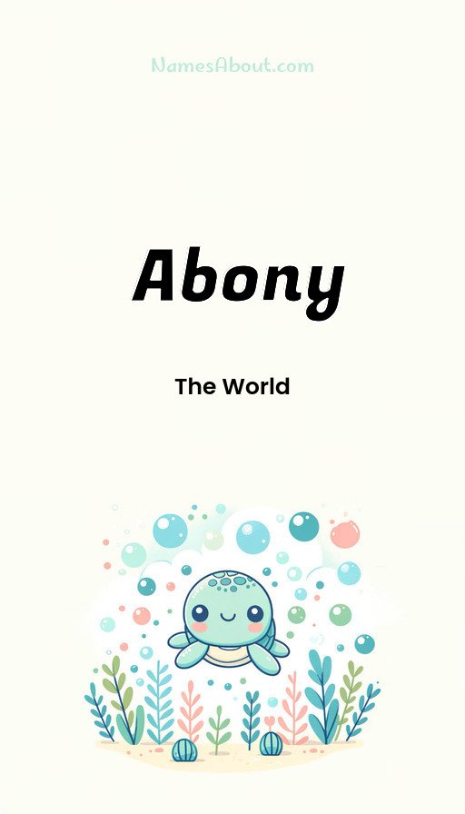 Meaning of Abony