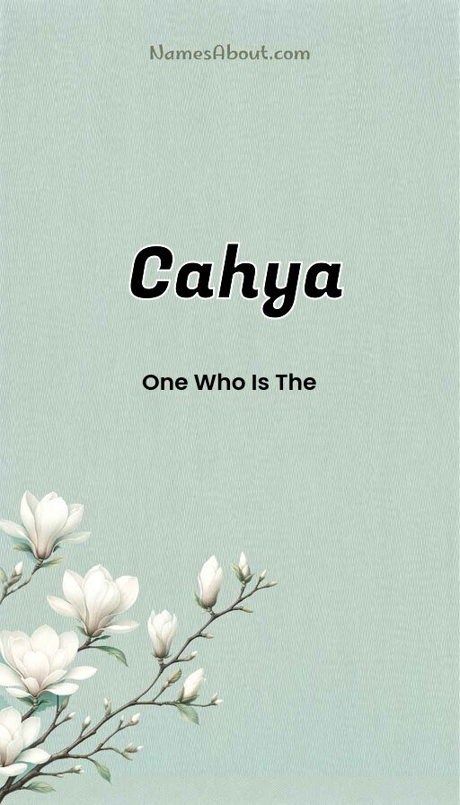 Meaning of Cahya
