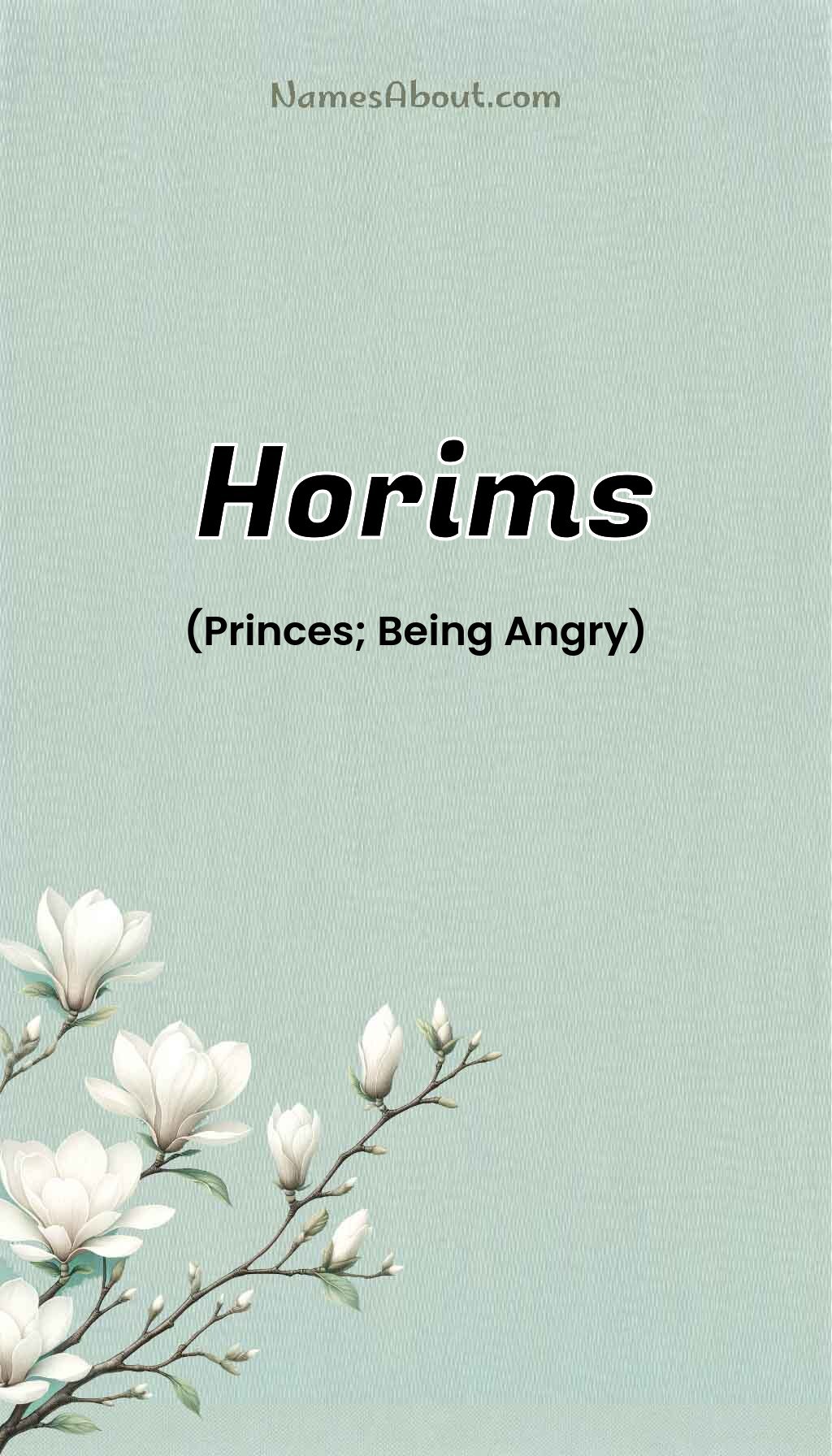 Horims name and meaning