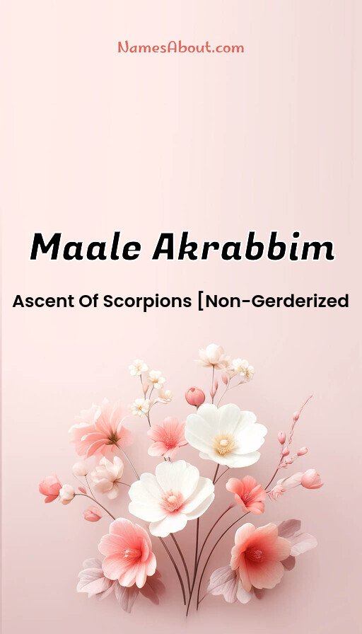 Meaning of Maale akrabbim