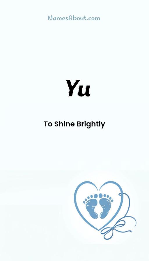 Yu name and meaning